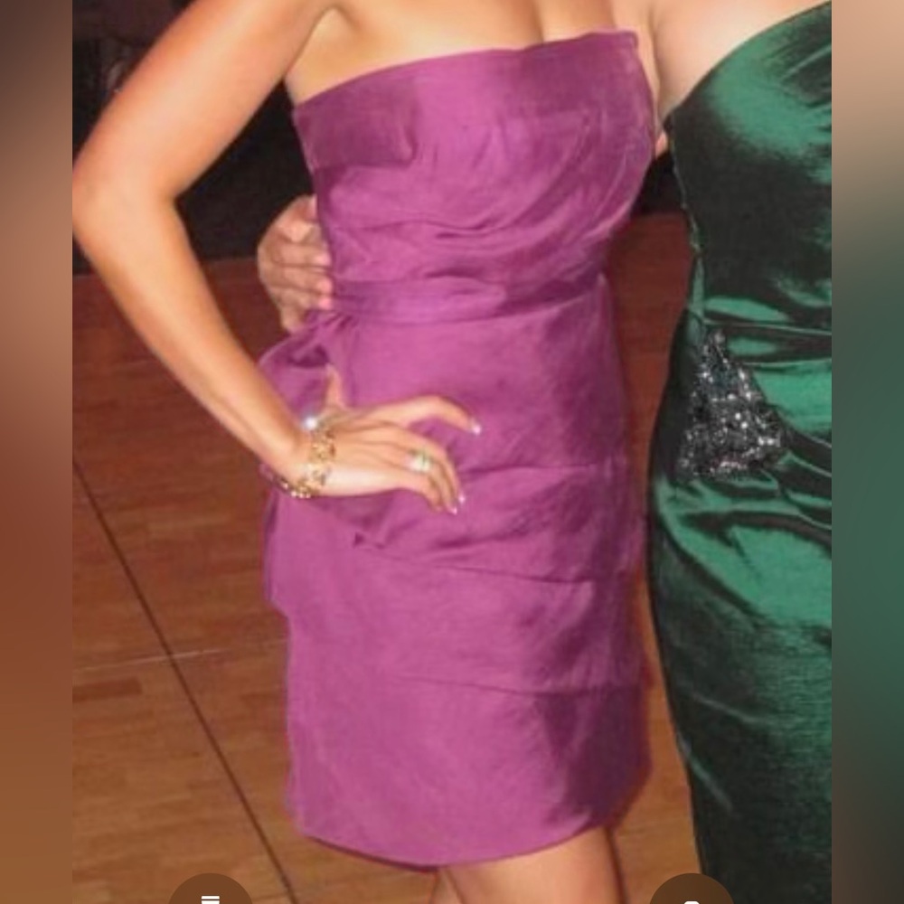 MAX & CLEO |  Strapless Short Dress  | Fushia | Size: 4